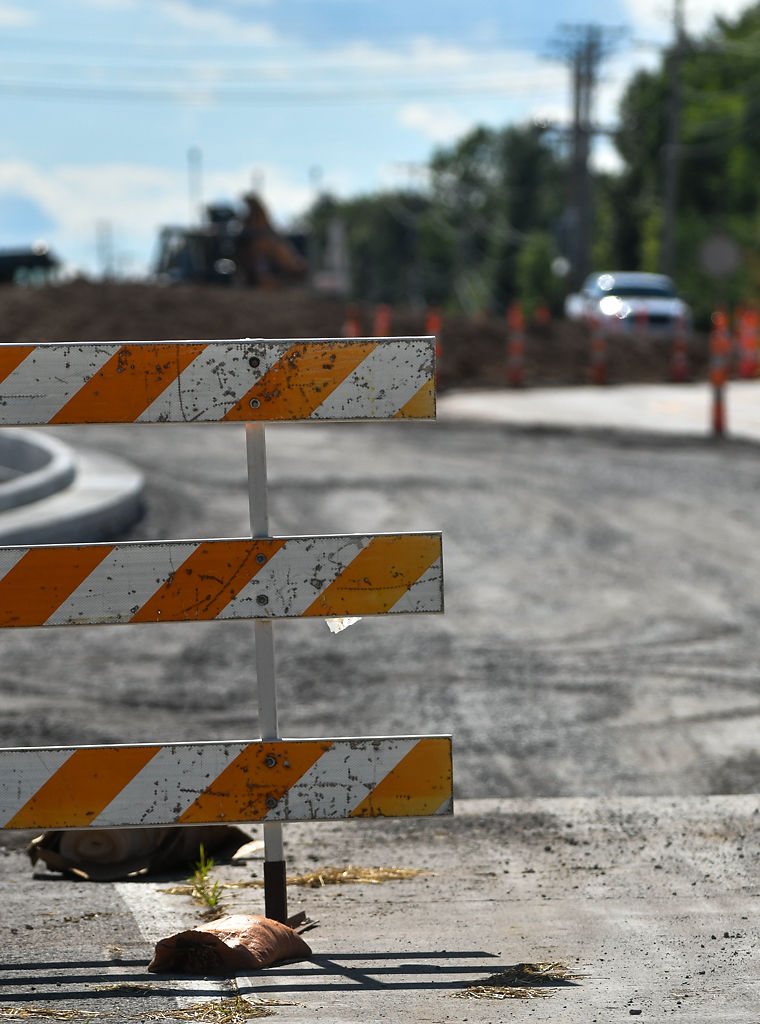A fence at the construction site